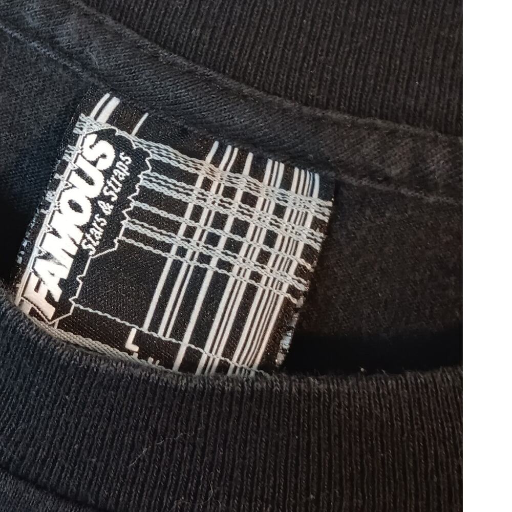 Famous Stars & Straps Tee L Black Bring The Pain Front Back - Picture 8 of 16